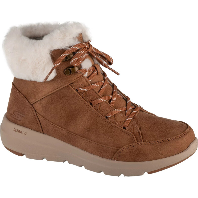 Hnědé dámské zimní kotníkové boty Skechers On-The-GO Glacial
