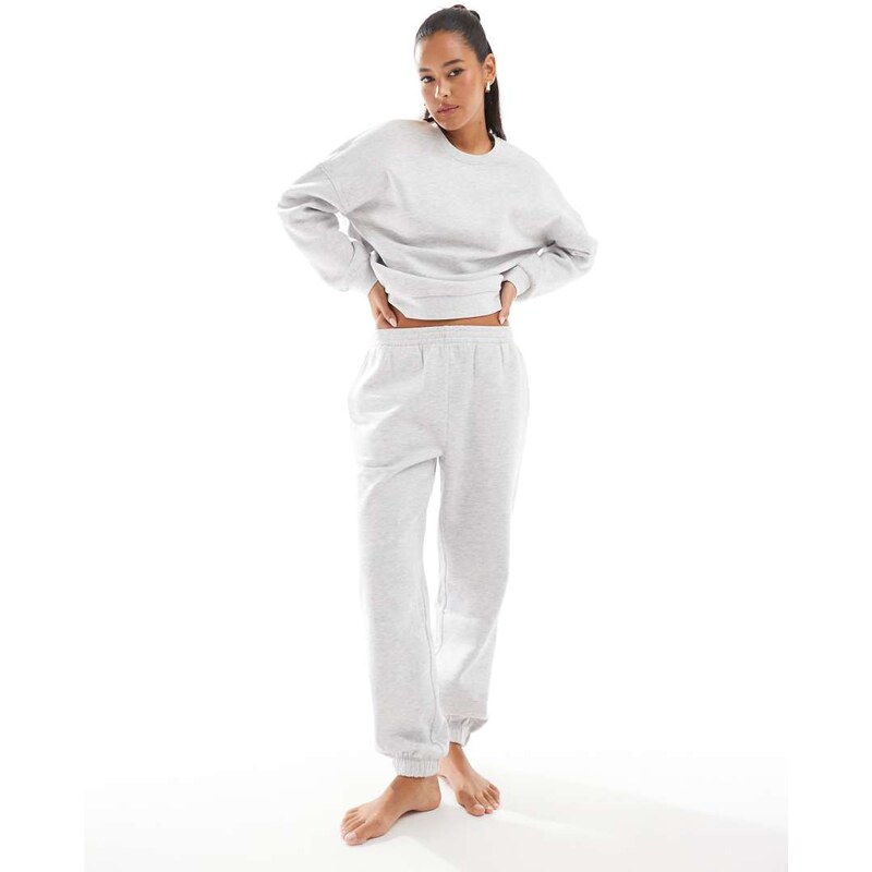 Vero Moda oversized cuffed jogger co-ord in light grey 115509923