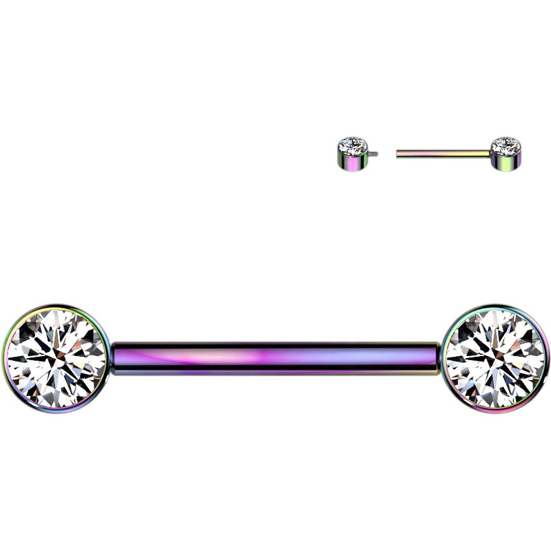 Atreya Titanový piercing do bradavky s vnitřním závitem a