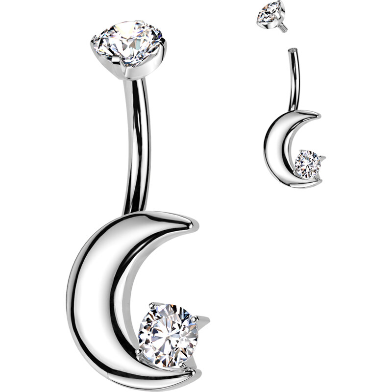Atreya Titanový piercing do pupíku s vnitřním závitem Arlette 100672175