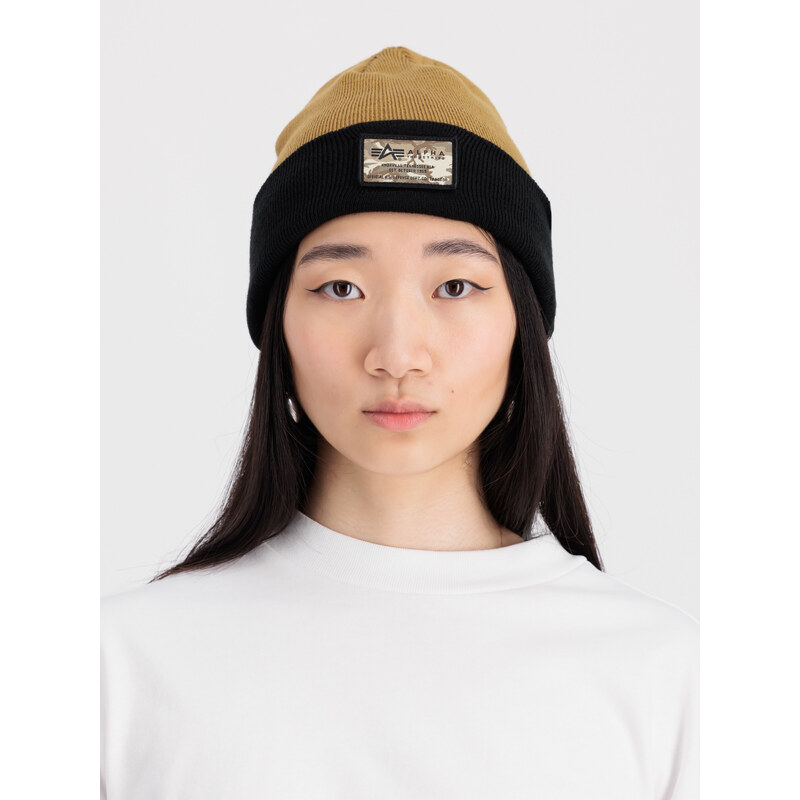 Alpha Industries Čepice Crew C Label Beanie khaki 100672735
