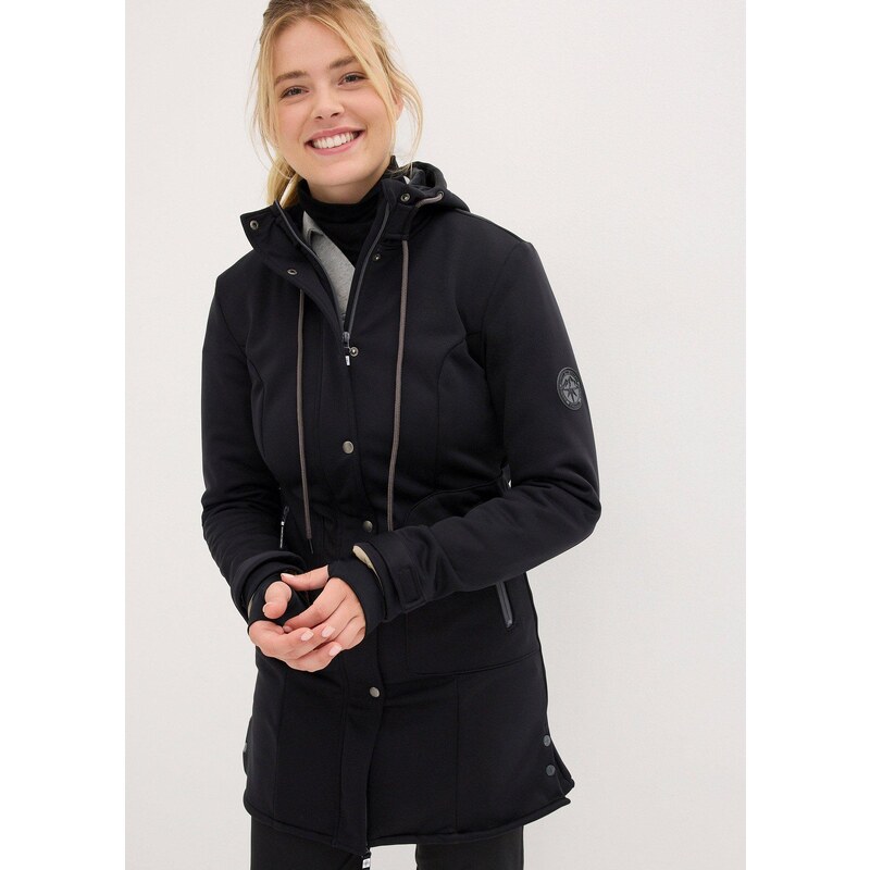 bonprix Softshellová parka Super Stretch, odolná vůči vodě černá