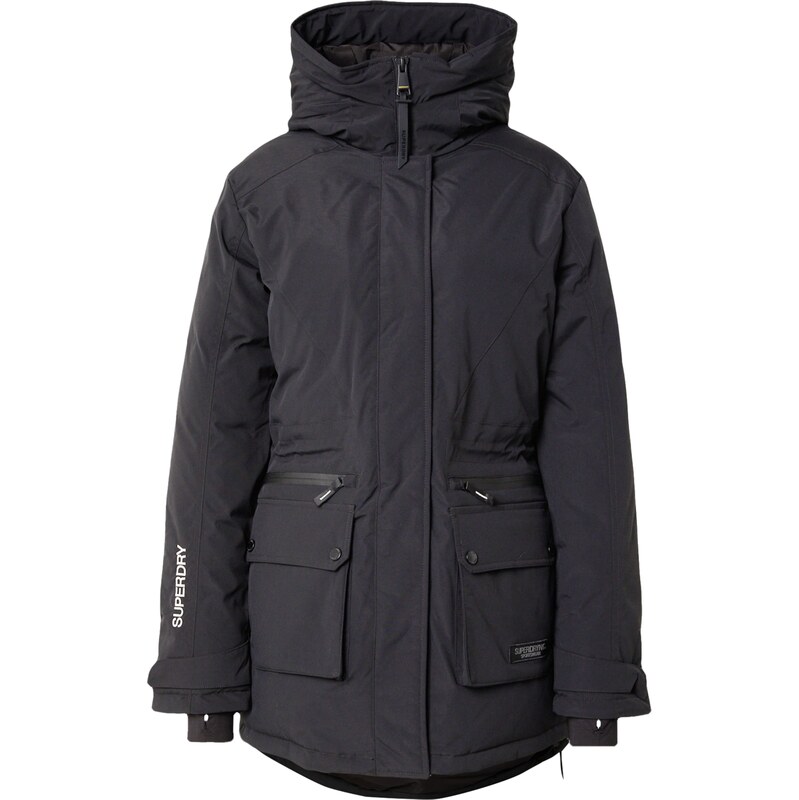 Superdry & Co Zimní parka City černá / bílá 114150963