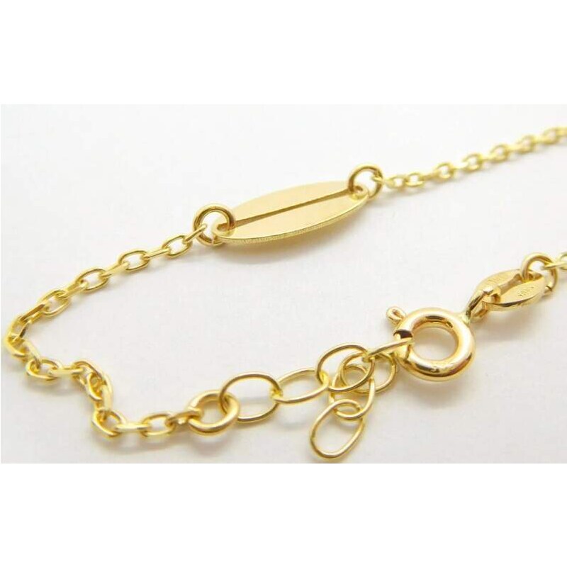 Klenoty Budín Dámský mohutný zlatý pevný náramek 19cm 585/1,86gr 100606450