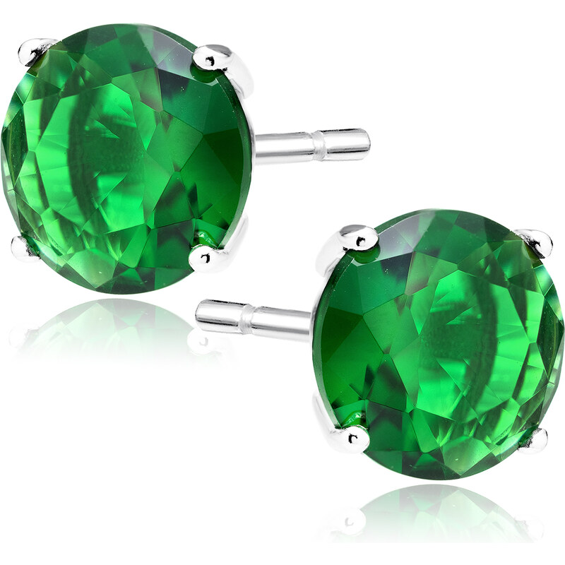 LUNICA Stříbrné náušnice GREEN 0288 100679760