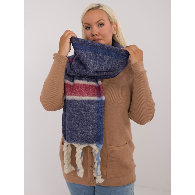 Wool Fashion Italia Scarf-AT-SZ-2315.33-navy blue