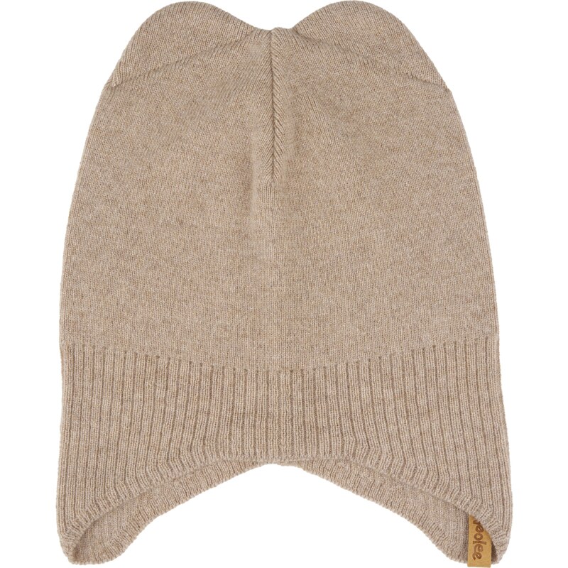 Vlnka Dětská vlněná čepice Extrafine Merino s kašmírem hnědá 101331489