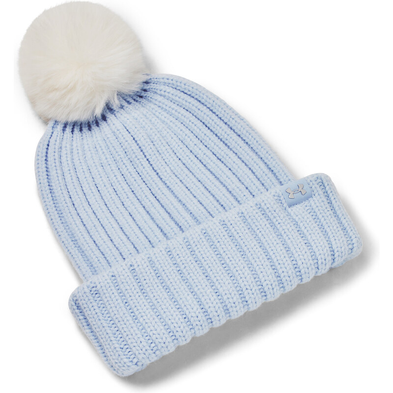 Under Armour W Halftime Pom Beanie-BLU