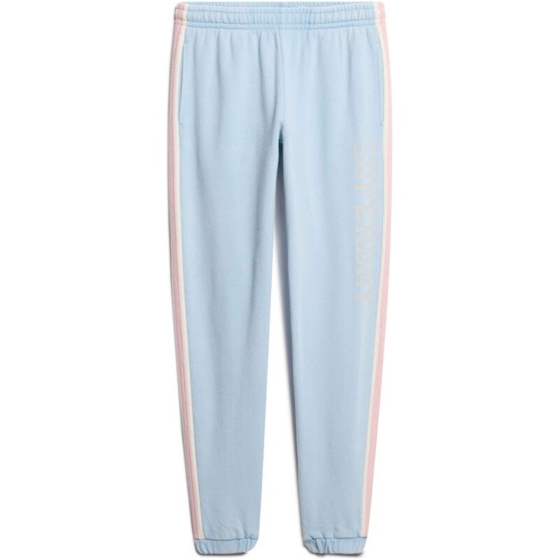 Superdry & Co Kalhoty světlemodrá / šedá / růžová / bílá