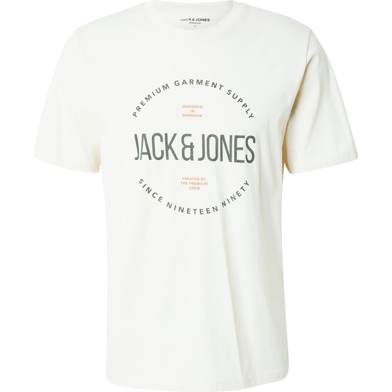 JACK & JONES Tričko JPRBLAaston světle béžová / olivová /