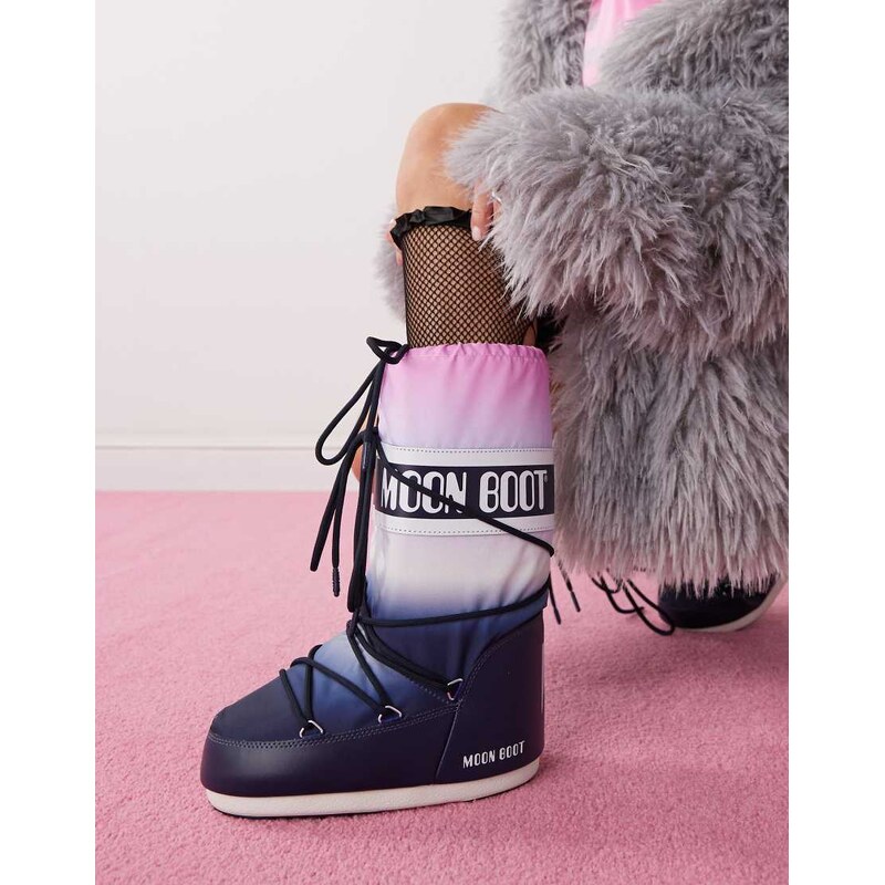 Moon Boot Moonboot Icon high in pink and blue-Multi 104359085