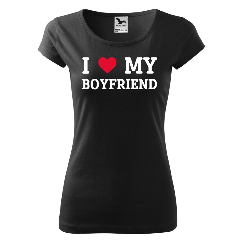 Fenomeno Dámské tričko I love my boyfriend 57935080