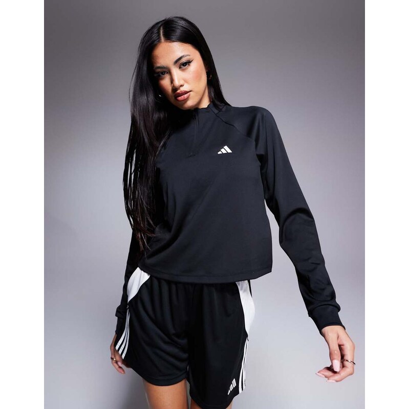 adidas performance adidas Training Train Essentials 1/4 zip top in 100725061