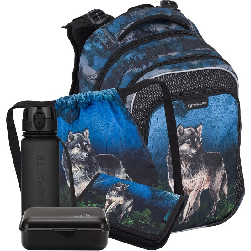 Bagmaster LUMI 24 F velký školní set pro prvňáčky – vlk
