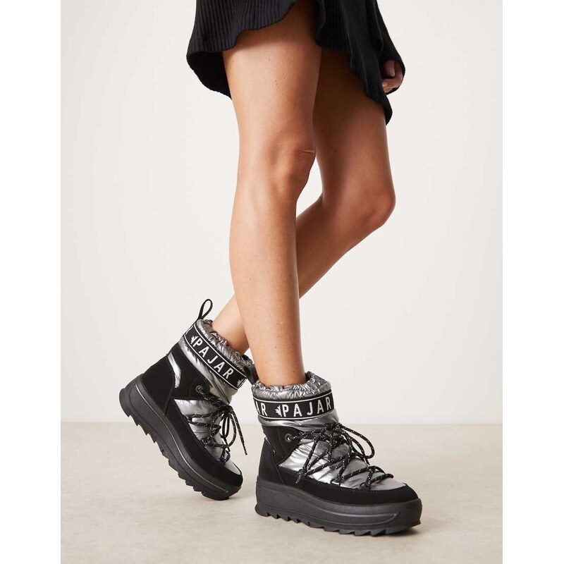 Pajar Galaxy snow boots in graphite liquid metal-Black 103452073