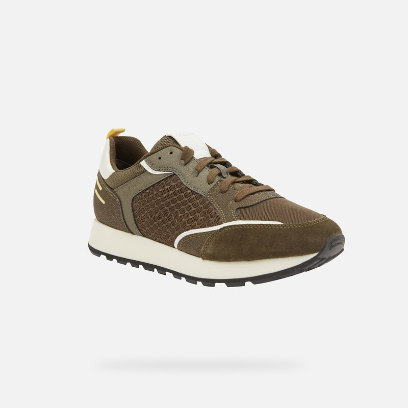 Khaki pánské tenisky Geox Partenio - Pánské