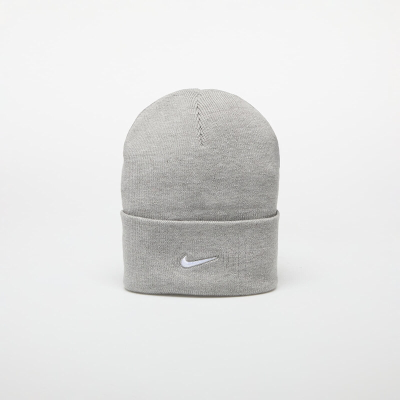 Čepice Nike Peak Swoosh Beanie Dk Grey Heather/ White Universal