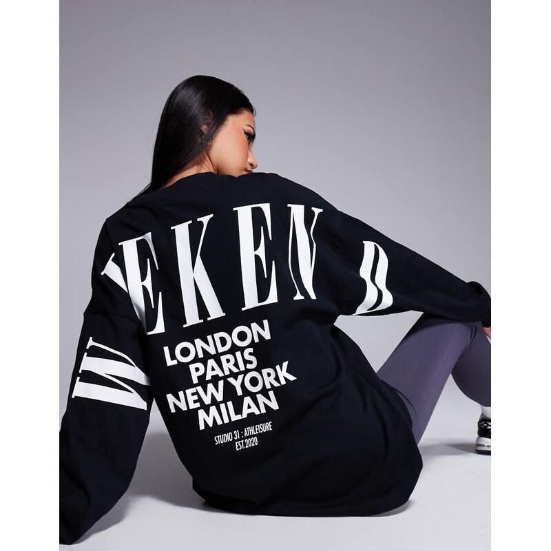 ASOS Weekend Collective Weekend Collective Icon oversized long sleeve 89692230