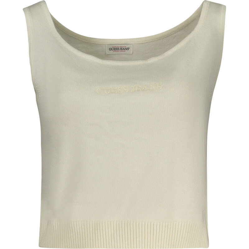 Bílý dámský crop top GUESS JEANS