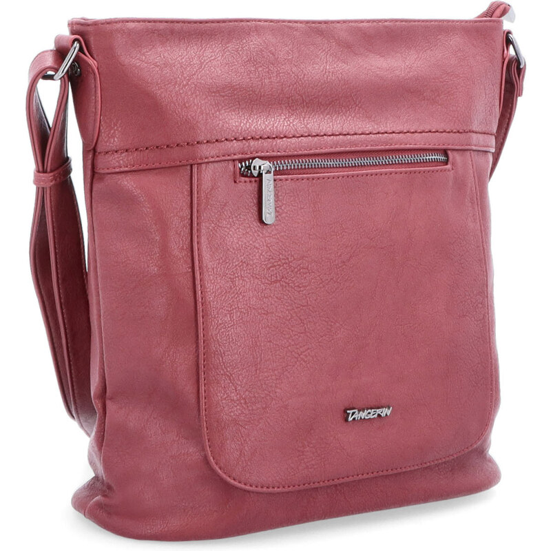 Kabelka ze syntetické kůže crossbody Tangerin vínová 8036 BO 106554136