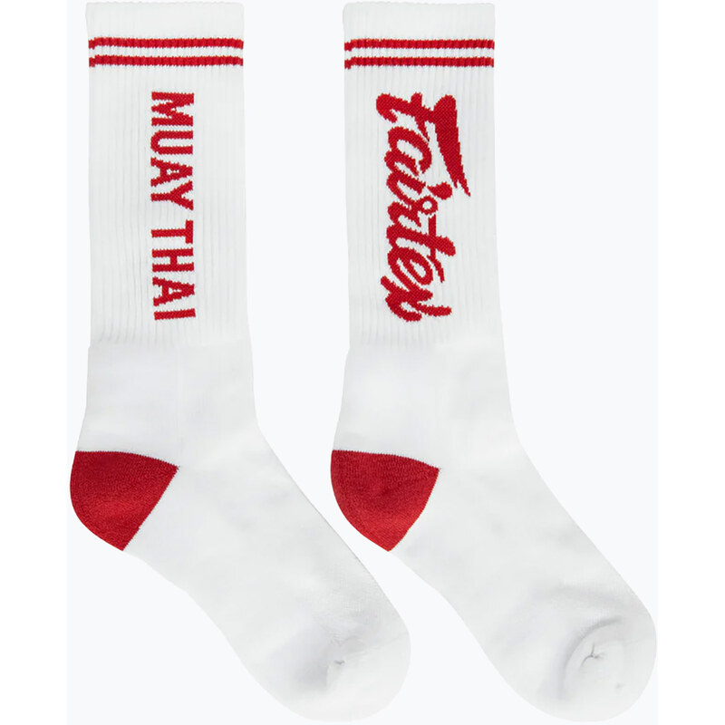 Ponožky Fairtex Muay Thai bílé/červené