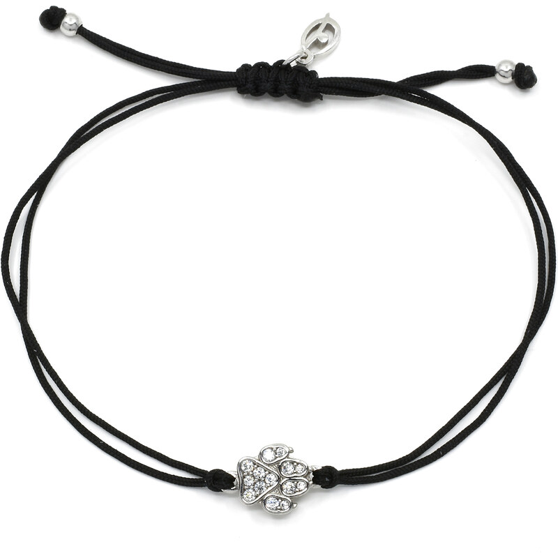 Aranys Náramek Shamballa s tlapkou a zirkony Amico