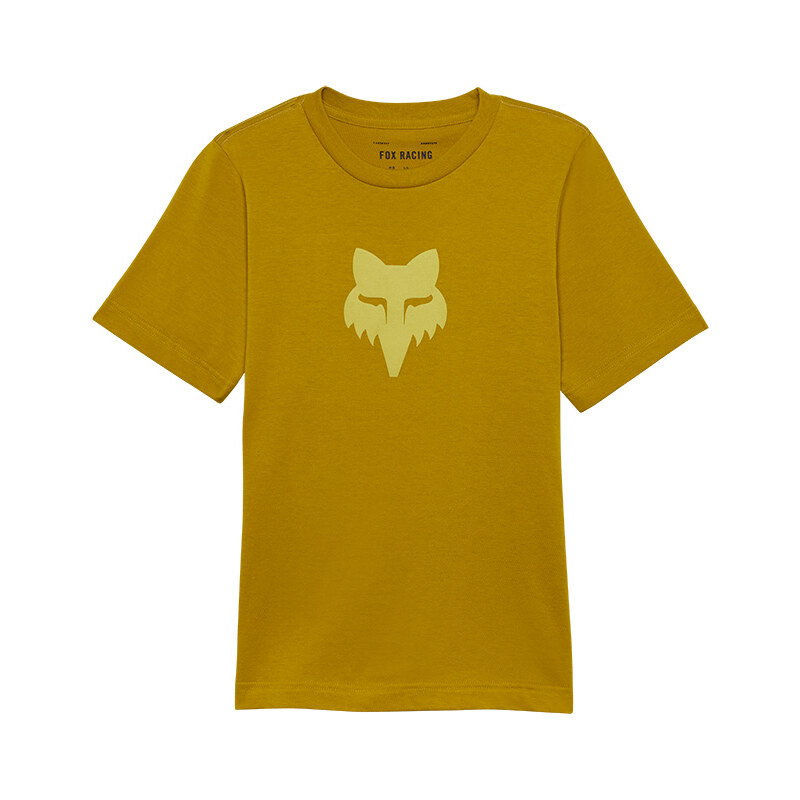 Dětské triko Fox Yth Fox Legacy Ss Tee - Mustard
