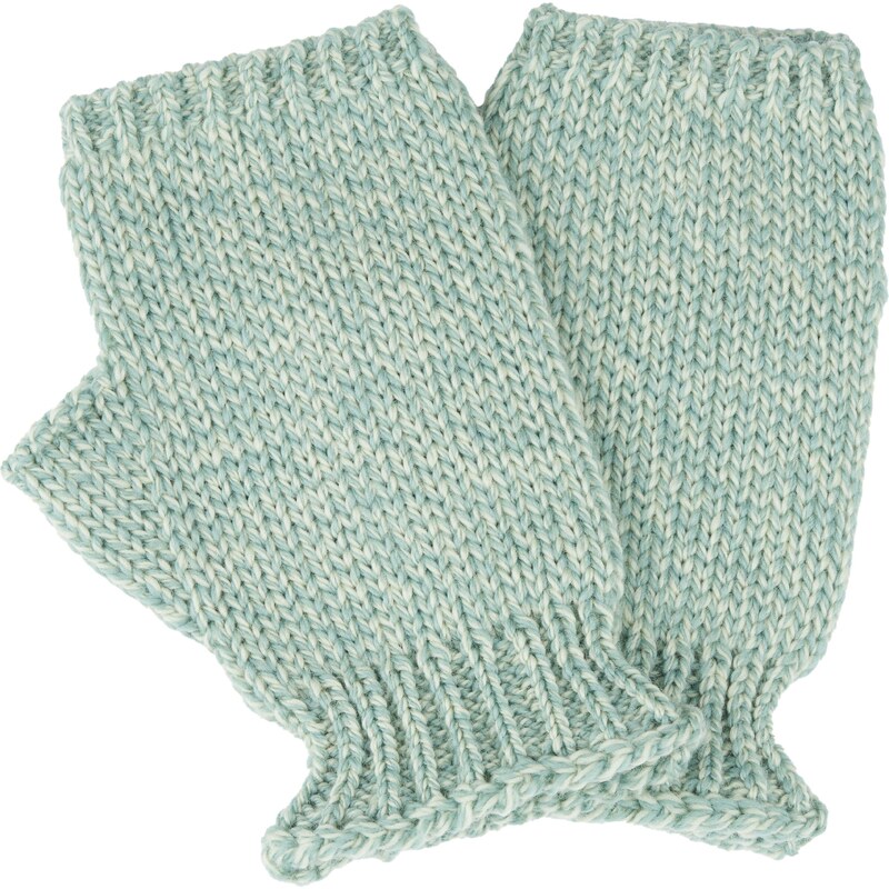 Vlnka Vlněné pletené bezprsté rukavice Supersoft Merino tyrkysová 107972235