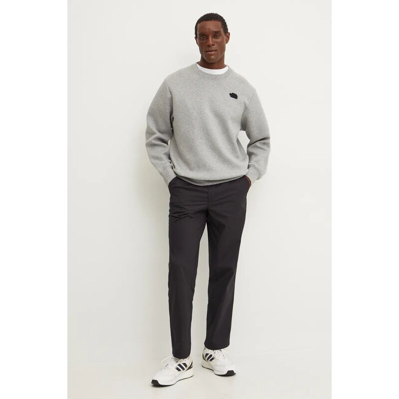 Mikina The North Face Crew Neck Sweatshirt pánská, šedá barva, melanžová, NF0A8AMAEC41