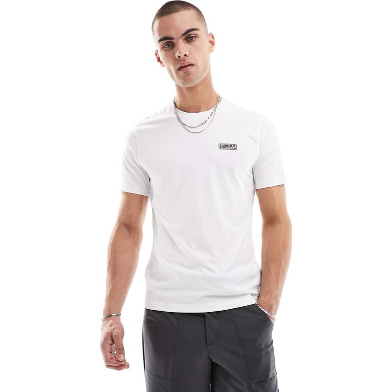 Barbour International small logo t-shirt in white 100800068