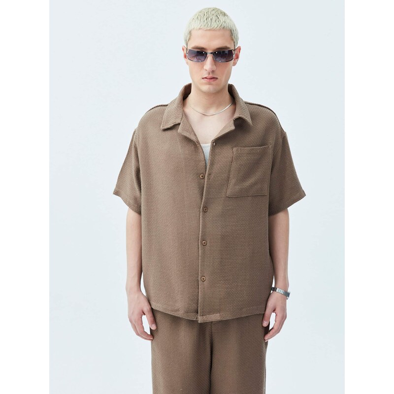 VAMOS CLO Košile hnědá
