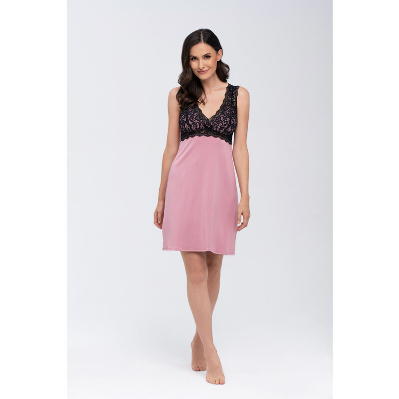 Růžová košilka Larisa (s vyztuženými košíčky) - Babella 113450464
