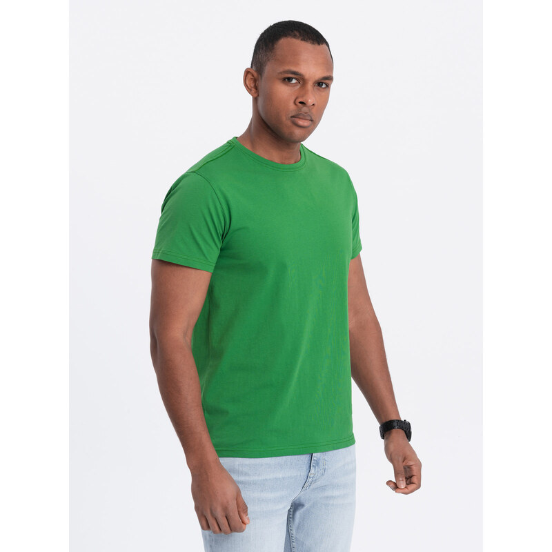 Ombre BASIC mens classic cotton T-shirt - green