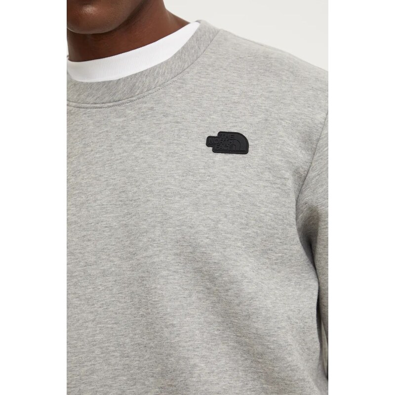 Mikina The North Face Crew Neck Sweatshirt pánská, šedá barva, melanžová, NF0A8AMAEC41