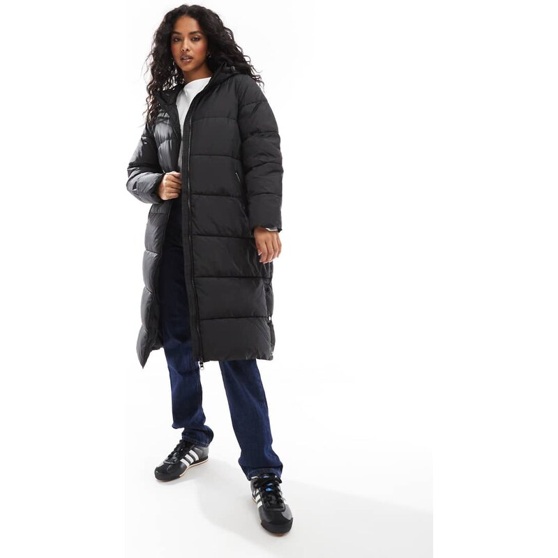ONLY longline puffer jacket in black