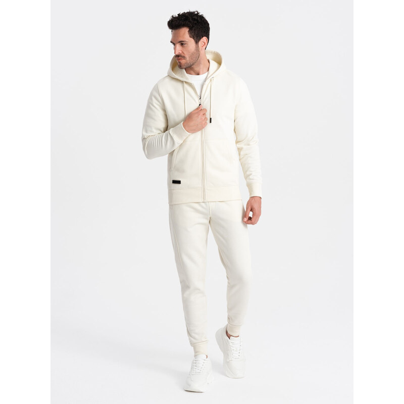 Ombre BASIC mens sweatshirt set unbuttoned sweatshirt + joggers