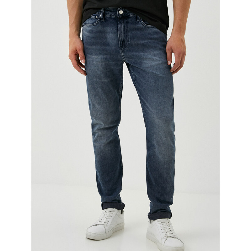 Calvin Klein pánské modré džíny Slim Taper