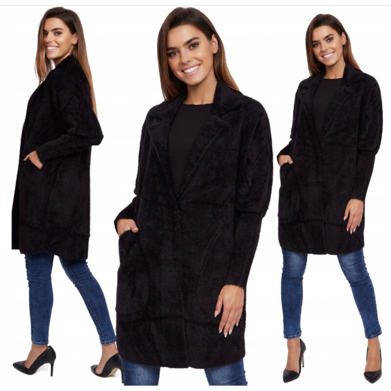 Fashionweek Dámský kabát z alpaky měkký vlněný kabát BR01