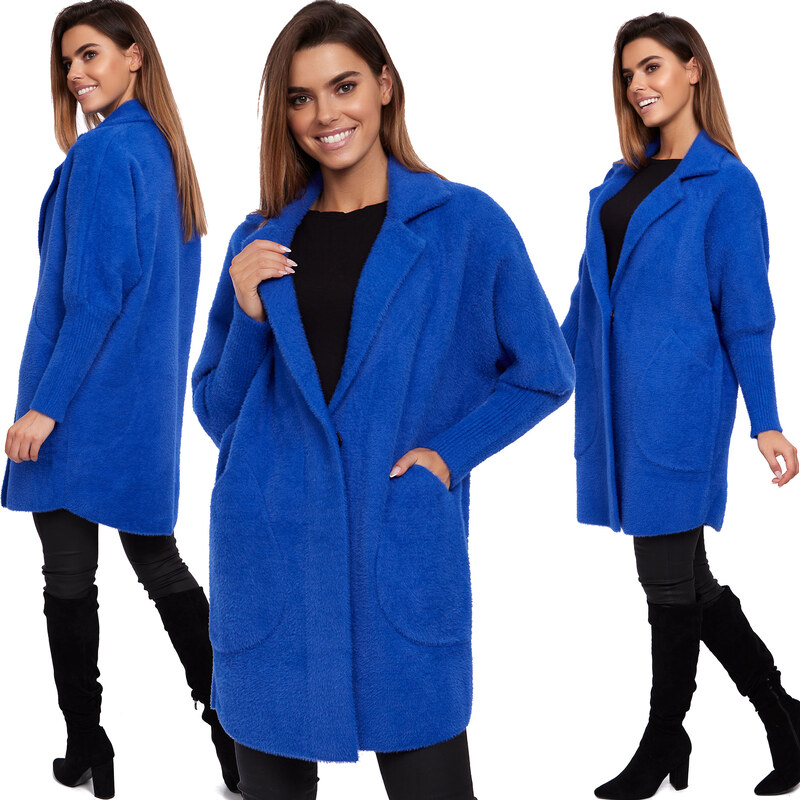 Fashionweek Dámský kabát z alpaky měkký vlněný kabát BR01