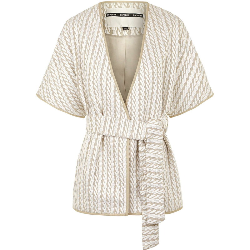 Topshop Premium Textured Rope Kimono