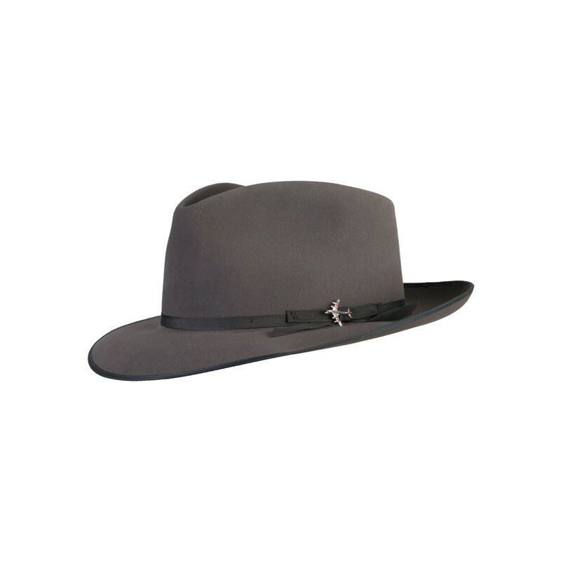 Stetson Stratoliner - luxusní plstěný fedora klobouk, šedý