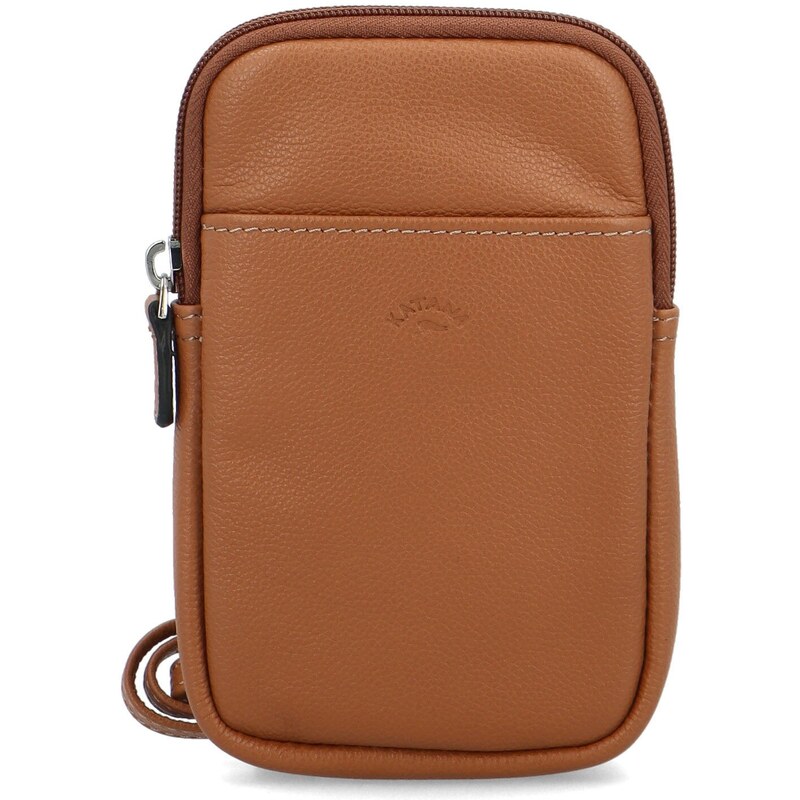 Dámská kožená crossbody kapsa hnědá - Katana Soffix hnědá