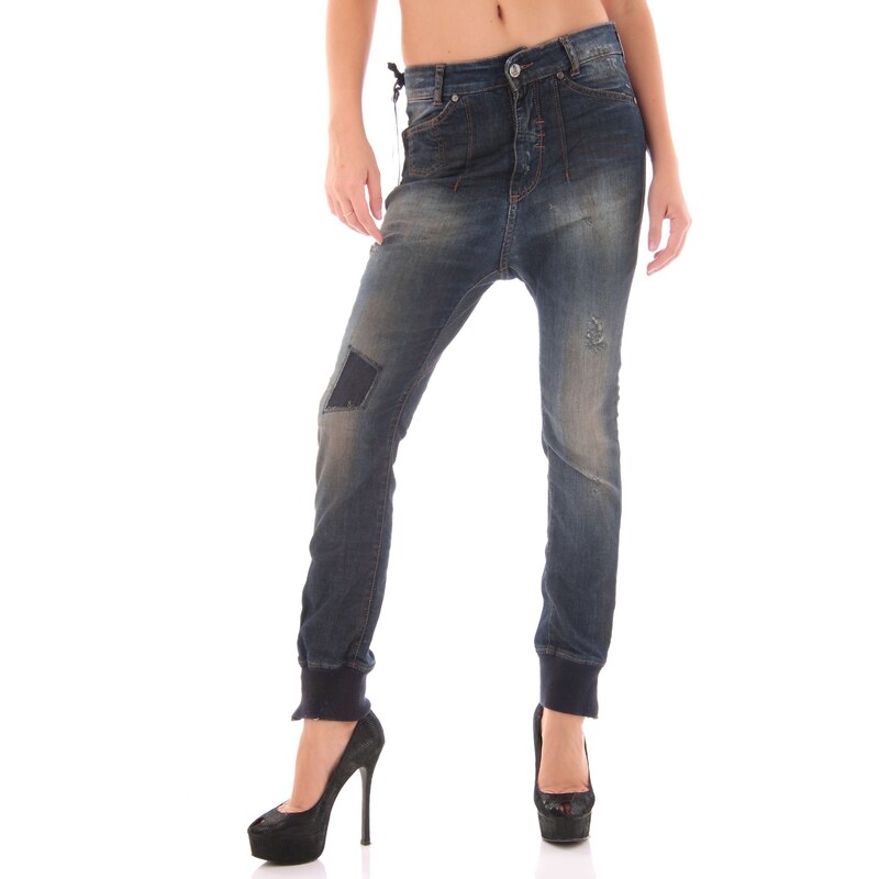 Dámské jeans Sexy Woman - Tmavě modrá / XXS