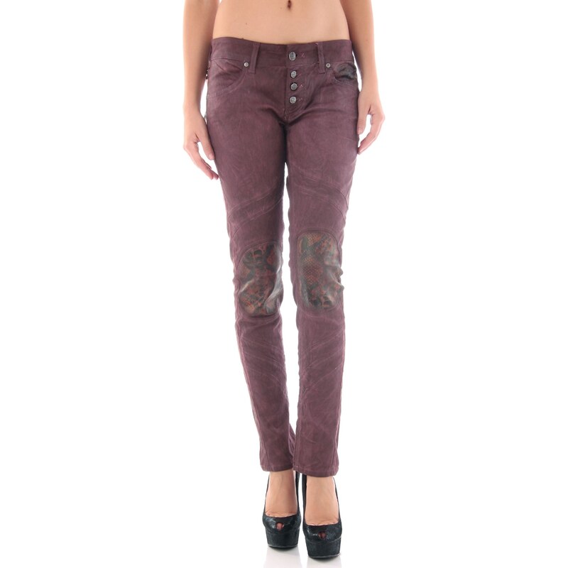 Dámské jeans Sexy Woman - Tmavě fialová / XXS