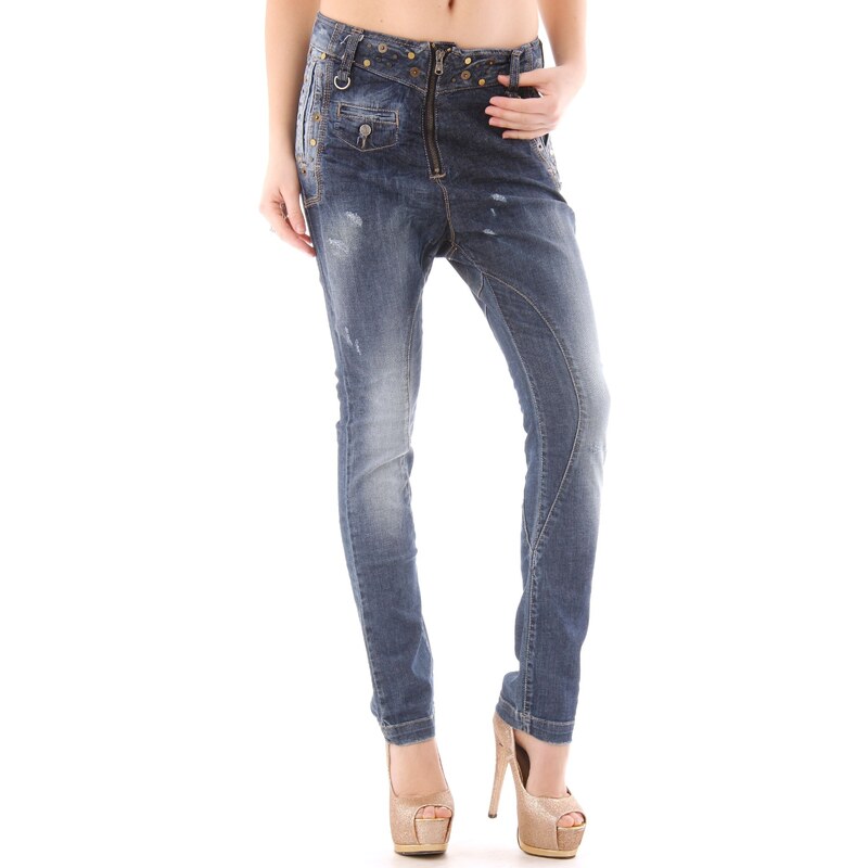 Dámské jeans Sexy Woman - Modrá / XS