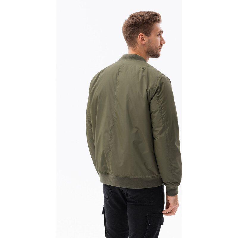 EDOTI Pánská bunda bomber - olivová V2 C538