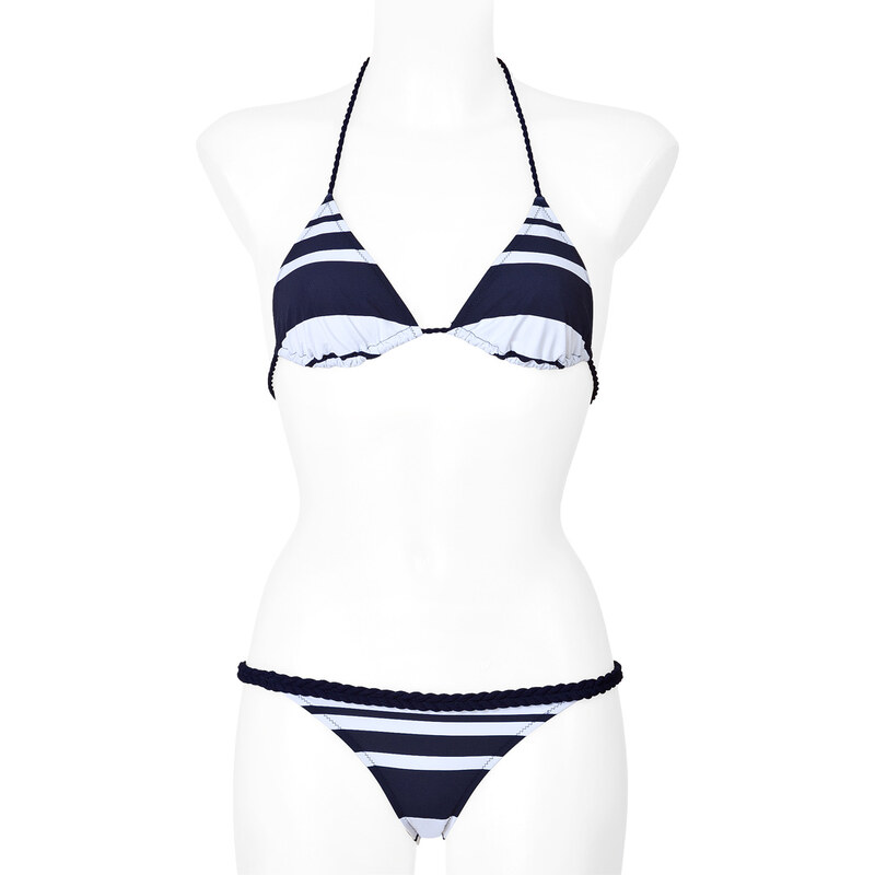 Chloé Mare Striped Bikini in Navy/White