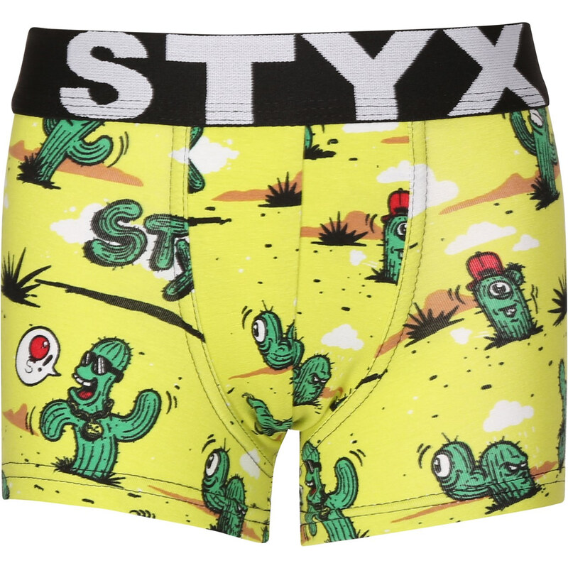Dětské boxerky Styx art sportovní guma kaktusy (GJ1351) 6-8 let