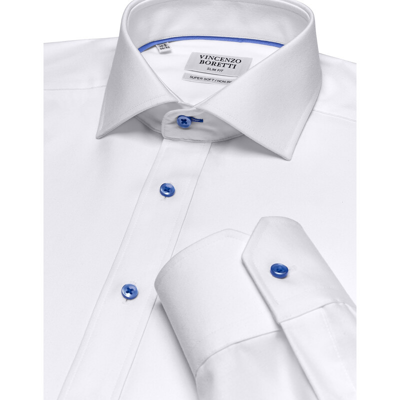 Vincenzo Boretti košile bílá Twill SF813