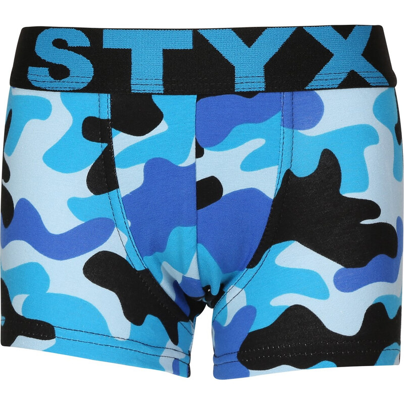 Dětské boxerky Styx art sportovní guma maskáč modrý (GJ1850) 6-8
